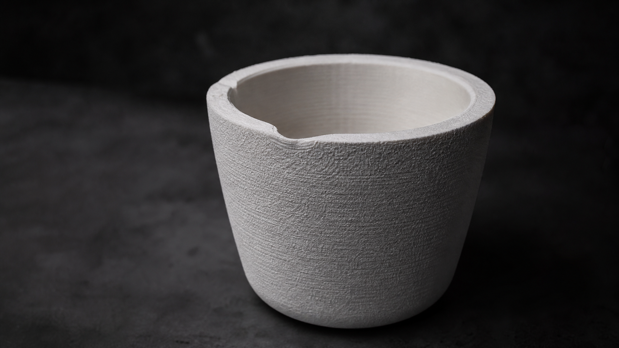 Printed ceramic crucible