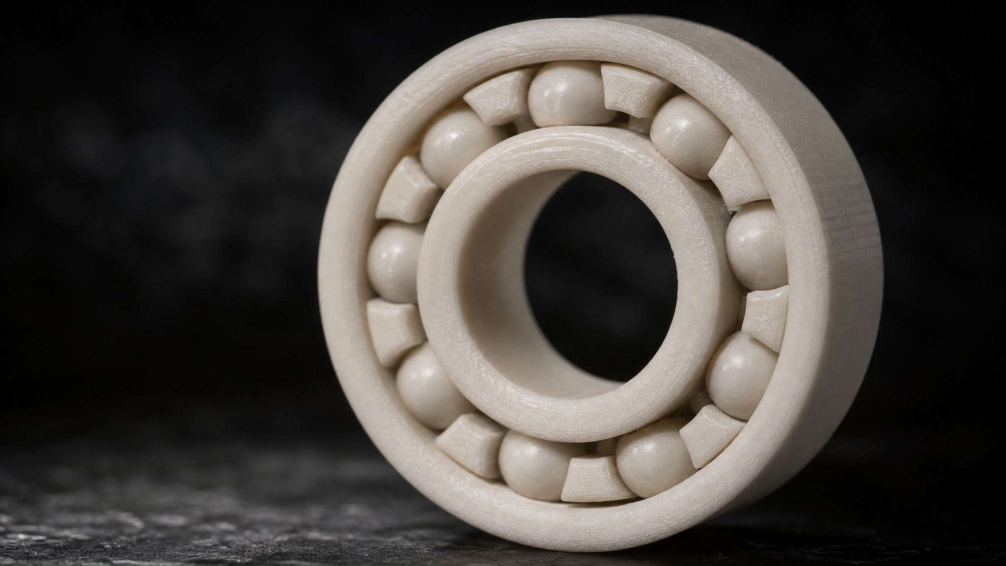 Printed ceramic bearing