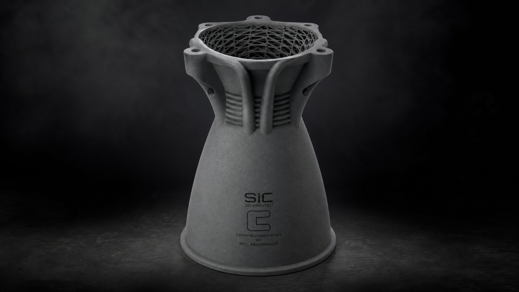 Printed silicon-carbide thruster nozzle